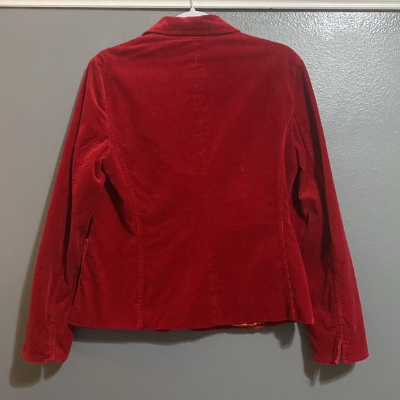 Talbots Red Corduroy Blazer - Picture 4 of 8